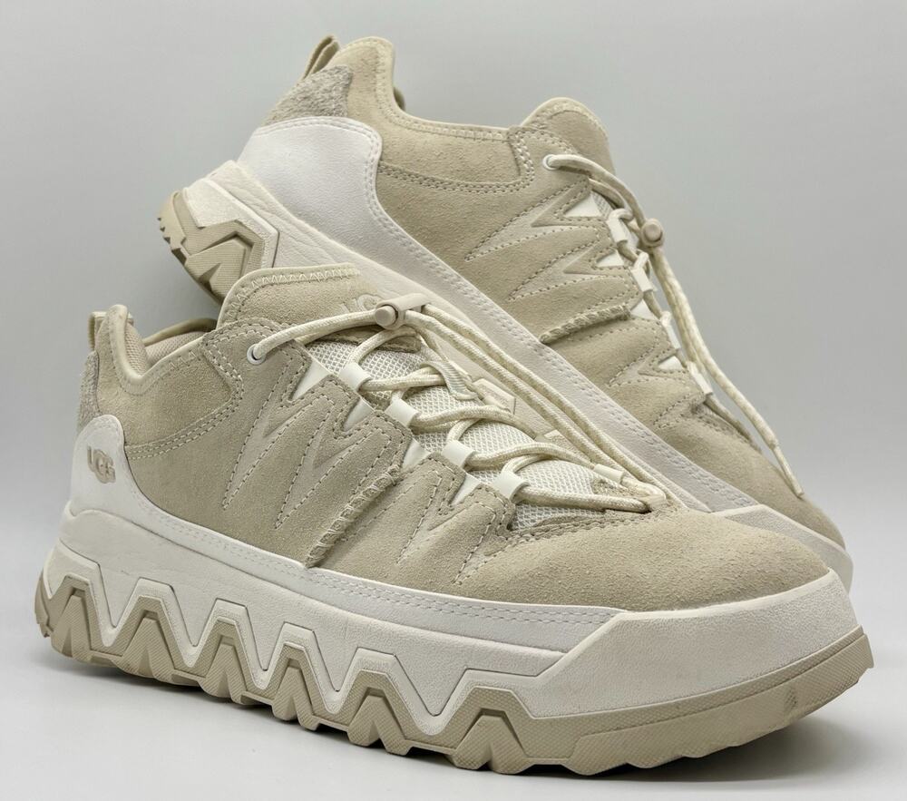 UGG CapTrail Low Womens 11 Light Beige Suede Waterproof Chunky Sneakers 1161830